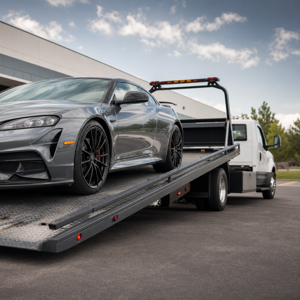 24-Hour Towing Palm Beach County — flatbed towing image in West Palm Beach